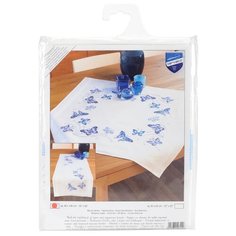 Vervaco Набор для вышивания Синие бабочки 80 x 80 см (0145088-PN)