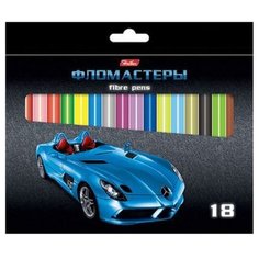 Hatber Набор фломастеров Машинки (Fk18_04), 18 шт. разноцветные