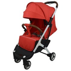 Прогулочная коляска Yoya Plus 3 (дожд., москит., подстак., бампер, сумка-чехол, бамбук. коврик, корзина д/пок, ремешок на руку, накидка на ножки) red/white frame, цвет шасси: белый