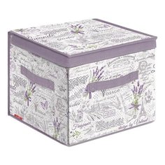 Valiant Короб стеллажный с откидной стенкой и с крышкой BOX-DDS 30х30х30 см Lavande