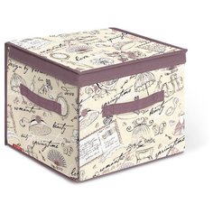 Valiant Короб стеллажный с откидной стенкой и с крышкой BOX-DDS 30х30х30 см Romantic