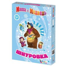 Шнуровка Десятое королевство Маша и Медведь Картина маслом (01768)