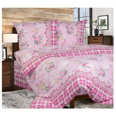 Постельное белье евростандарт СайлиД A-172, поплин розовый