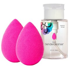 Набор спонжей beautyblender two.bb.clean с очищающим гелем, 2 шт. розовый