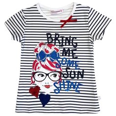 Футболка Sweet Berry размер 104, белый/синий