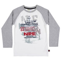 Лонгслив Sweet Berry размер 92, белый/серый меланж