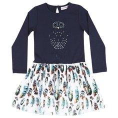 Платье Sweet Berry размер 92, синий/серый меланж