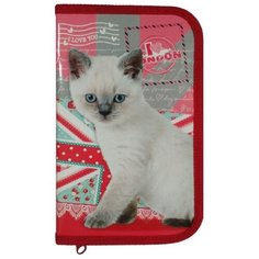 Prof-Press Пенал Светлый котенок (ПН-6134) красный Проф Пресс