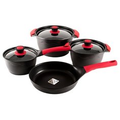 Набор посуды GIPFEL ANTEA 0469 7 пр. черный/красный