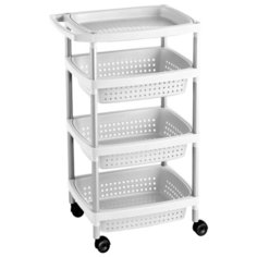 Этажерка TATAY с 4-мя поддонами, ШxГxВ: 52х36х80 см, белый