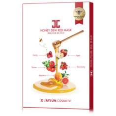 JAYJUN COSMETIC тканевая маска Honey Dew Red медовая витаминная с красным комплексом, 125 мл, 5 шт.