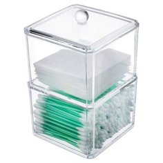 Контейнер UVOO для ватных палочек, дисков Mini Box 2 прозрачный