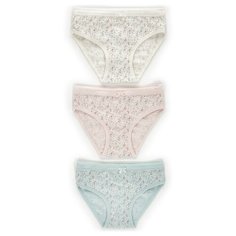 Трусики BAYKAR 3 шт., размер 122/128, молочный/розовый/голубой