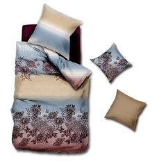 Постельное белье евростандарт La Noche del Amor 3035 50х70 см, сатин бежевый/голубой