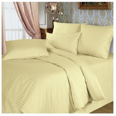 Постельное белье семейное El Chocolate Золото полоска 70х70 см, сатин золото