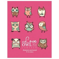 Проф-Пресс Дневник Забавные совушки Д48-2794 розовый
