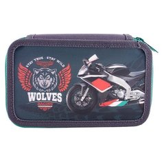 Prof-Press Пенал Спортивный мотоцикл (ПН-2004) синий/фиолетовый Проф Пресс