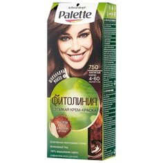Palette Фитолиния Стойкая крем-краска для волос, 750 4-60 Золотистый каштан