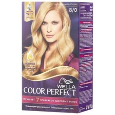 Wella Color Perfect Стойкая крем-краска для волос, 8/0 Натуральный блондин