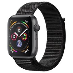 Часы Apple Watch Series 4 GPS 44mm Aluminum Case with Sport Loop серый космос/черный