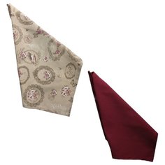 Naturel набор полотенец Винтаж (N-7777-40x70-2) кухонное 40х70 см бежевый/бордовый