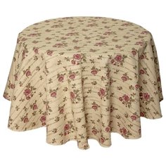 Скатерть Naturel Анна (N-3854) 150 см бежевый/бордовый