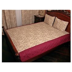 Покрывало Naturel Винтаж 200 x 240 см бежевый/бордовый