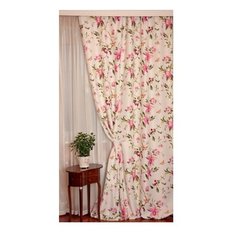 Гардины Naturel B-920-2-160x280 на ленте 280 см белый-фуксия-зеленый