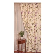 Гардины Naturel B-920-1-160x280 на ленте 280 см молочный-сиреневый