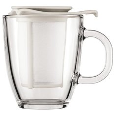 Bodum Кружка YO-YO 0.35 л с сито-фильтром белый