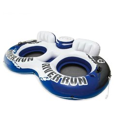 Кресло Intex River Run 2 142x264 см синий/белый