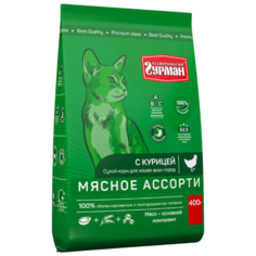 Корм для кошек Четвероногий Гурман с курицей 400 г