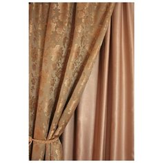 Комплект Naturel Комплект штор (4 шт.) 1407-1 на ленте 280 см золотистый