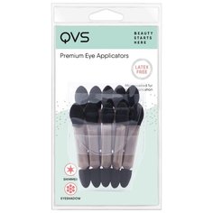 Набор аппликаторов Qvs для макияжа глаз, 82-10-1698, 10 шт. черный