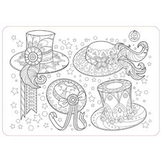 ЯиГрушка Коврик-раскраска Аксессуары для девочек. Шляпы (маленький)