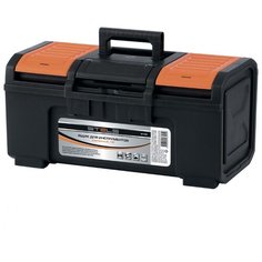 Ящик с органайзером Stels 90762 47.7x23.5x26.5 см 19 черный/оранжевый