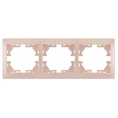 Рамка 3п Lezard 701-0300-148, жемчужно-белый металлик