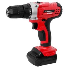 Аккумуляторная дрель-шуруповерт Энкор VDS-10/12LS Li-Ion 1.5 А·ч 12 В х2 кейс 30 Н·м красный/черный