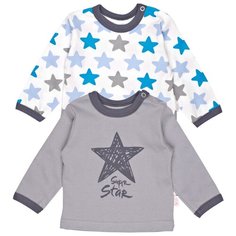 Лонгслив Веселый Малыш размер 80, серый/белый