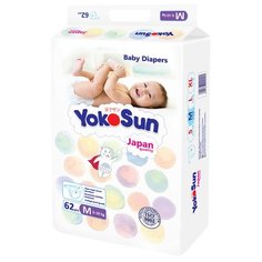 Yokosun подгузники M (5-10 кг) 62 шт.