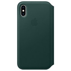 Чехол Apple Folio кожаный для Apple iPhone XS forest green