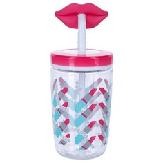 Contigo Стакан Funny straw 470 мл розовый