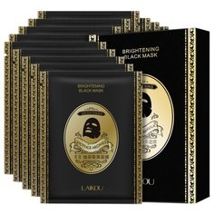 LAIKOU Маска для лица с бамбуковым углем, 25 г, 12 шт.