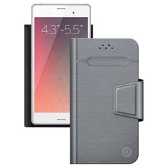 Чехол универсальный Deppa Wallet Fold M серый