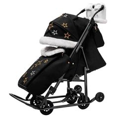 Санки-коляска ABC academy Pikate Limited Edition 1718 (70609) черный