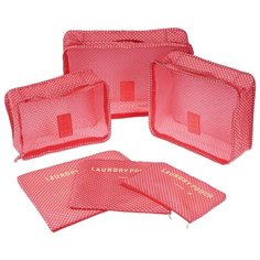 HOMSU Комплект из 6 дорожных органайзеров Red star красный