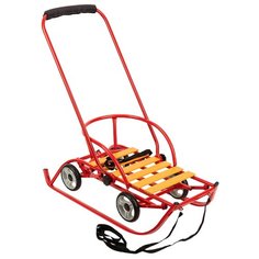 Санки Русские игрушки Премиум красный
