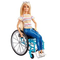 Кукла Barbie Fashionistas в инвалидной коляске, GGL22