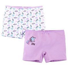 Трусики Bossa Nova 2 шт., размер 34, сиреневый/сиреневые сердечки