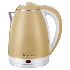 Чайник Mercury MC-6733, золотистый/белый